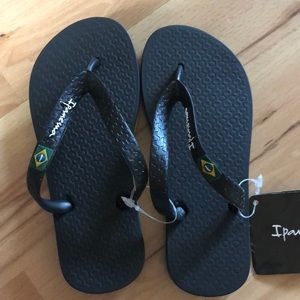 Impanema black kids flip flops